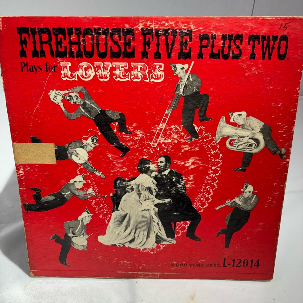 Firehouse Five Plus Two 'Plays for Lovers' Vintage Red Album Cover